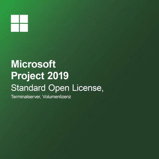 Microsoft Project 2019 Standard Open License, terminálový server, objemová licence